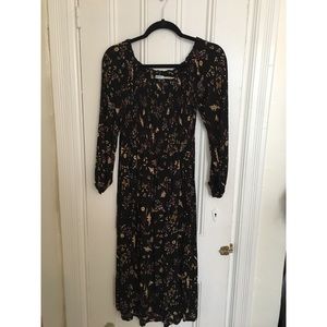 Midi free flowing dress for fall